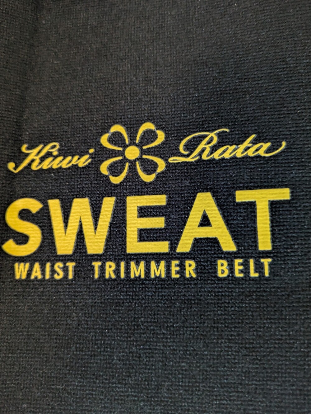 Kiwi Rata Black Sweat Waist Trimmer Belt Size L Unisex